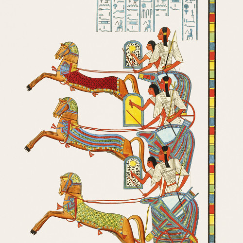 NO.420】エジプトの壁画アートポスター☆中東歴史カラフルお洒落