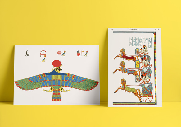 【NO.421】鷲のエジプトの壁画アートポスター☆歴史カラフルお洒落エキゾチックオリエンタルA2A1B5B4B3B2B1 7枚目の画像