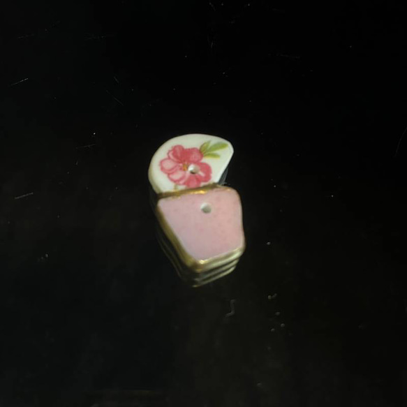 ピンクのお花リング 3枚目の画像