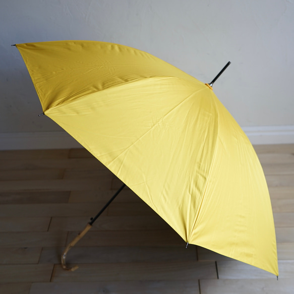 UVカット長傘 インド サリー リボン 紫外線99.9%カット 竹の傘 竹ハンドル 晴雨兼用 長傘 ALCEDO 15枚目の画像