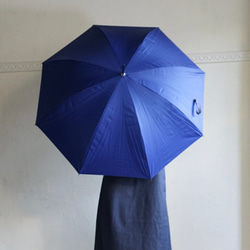UVカット長傘 インド サリー リボン 紫外線99.9%カット 竹の傘 竹ハンドル 晴雨兼用 長傘 ALCEDO 4枚目の画像
