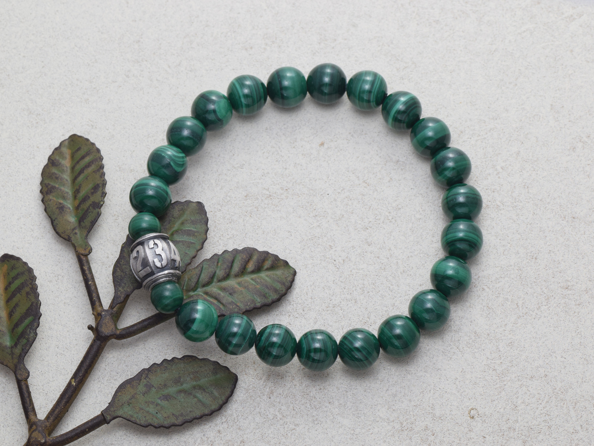 89除けのブレスレット　マラカイト