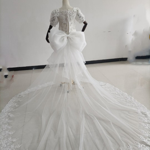 バックリボン パーティードレス ビスチェ ロング 上品 韓国 GIRL DRESS FOR NOW ドレス ドットシフォンバックリボンビスチェ