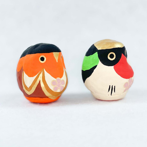 ご当地だるま 木鷽(きうそ) 東京 上野 ✖️ 湯島2羽セット 立体