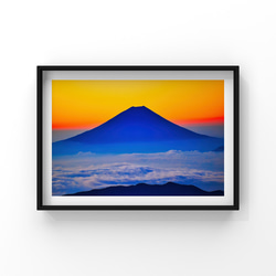 山岳風景写真 〜Silhouette〜 （富士山･朝焼け･夏･登山／送料無料） 1枚目の画像