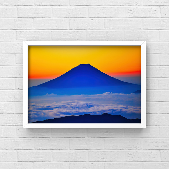 山岳風景写真 〜Silhouette〜 （富士山･朝焼け･夏･登山／送料無料） 2枚目の画像