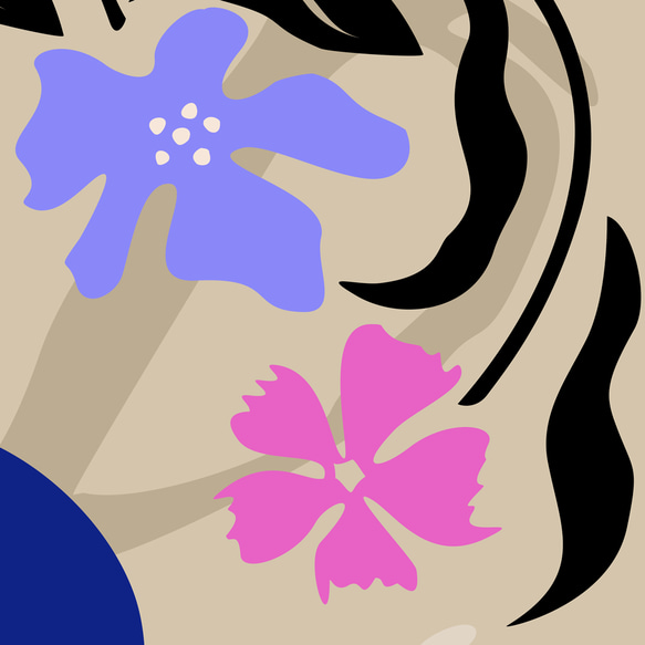 抽象画 ボタニカル パープル花瓶 Flower Market / インテリアポスター 海外アート /4521 8枚目の画像
