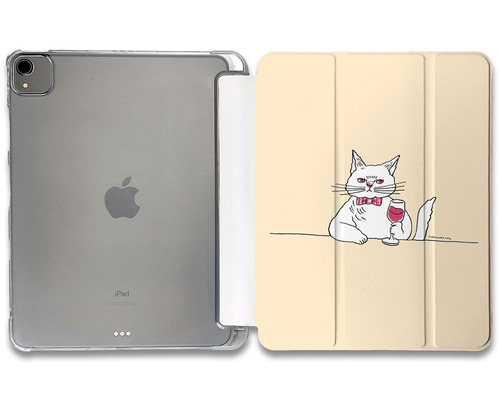 シャルロットオリンピア iPad miniケース タブレットケース レッド ネコ シャルロットオリンピア iPad miniケース タブレットケース