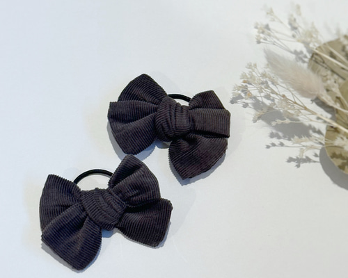 ハンドメイドヘアゴム フレンチコーデュロイ C&Sフレンチコーデュロイ使用、ハンドメイド、ヘアゴム、ベビー