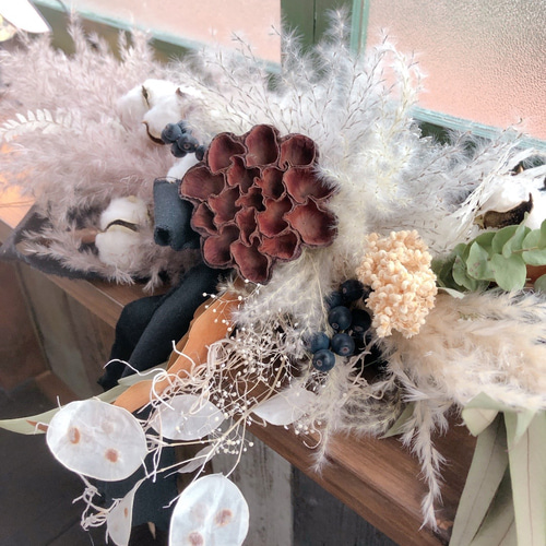 専用＊winter＊コットン＆パンパス ドライフラワースワッグ③ 【公式通販】