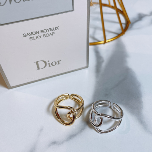 CHIEKO+ シルバー ゴールド アクセサリーセット リング 指輪 シルバー 純銀 ゴールド 2連リング アクセ