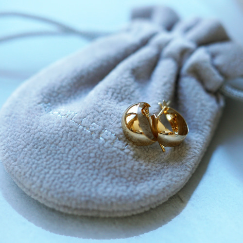 k10 フープ　ムーンフープ　ピアス 送料無料】K10 ムーンフープピアス 5mm×10mm ペア ピアス