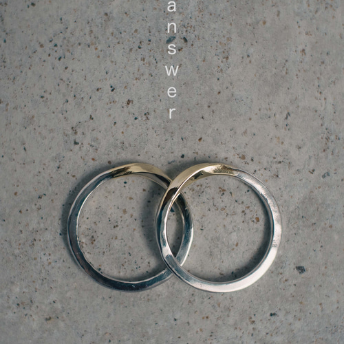 名入れ可｜シルバー950リング「アンサー」｜ペアリング対応・華奢