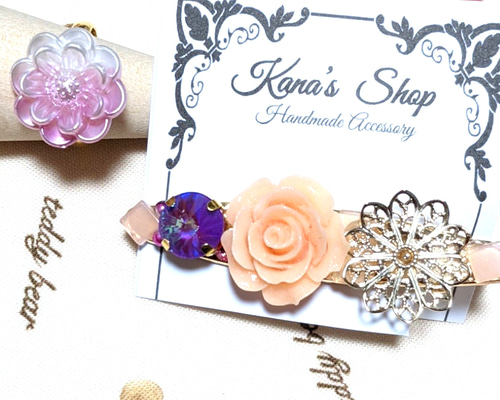 送料無料 クリスマスギフト ヘアクリップとリング2点セット 指輪