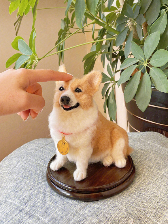 羊毛フェルト コーギー犬 ぬいぐるみ オーダーメイド ペット】羊毛 フェルト 犬 羊毛フェルト コーギー犬