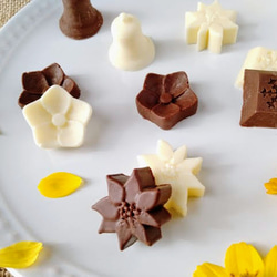ポインセチアのチョコレート型（２２）シリコン型　シリコンモールド　お菓子　手作り　プレゼント 2枚目の画像