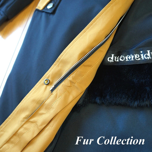 ライナー脱着可能☆リアルファー付き2WAYコート 裏ボアライナー付き