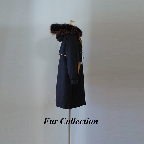 JACKROSE 裏ボアライナー リアルファー モッズコート 3 黒 ライナー脱着可能☆リアルファー付き2WAYコート 裏ボアライナー付き