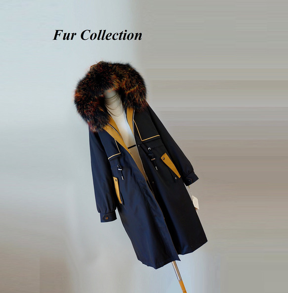 ライナー脱着可能☆リアルファー付き2WAYコート 裏ボアライナー付き