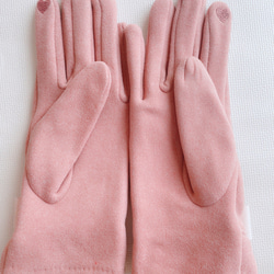新作♡冬が来るのが楽しくなる♡裏起毛リボン手袋♡スマホ対応♡ピンク 3枚目の画像