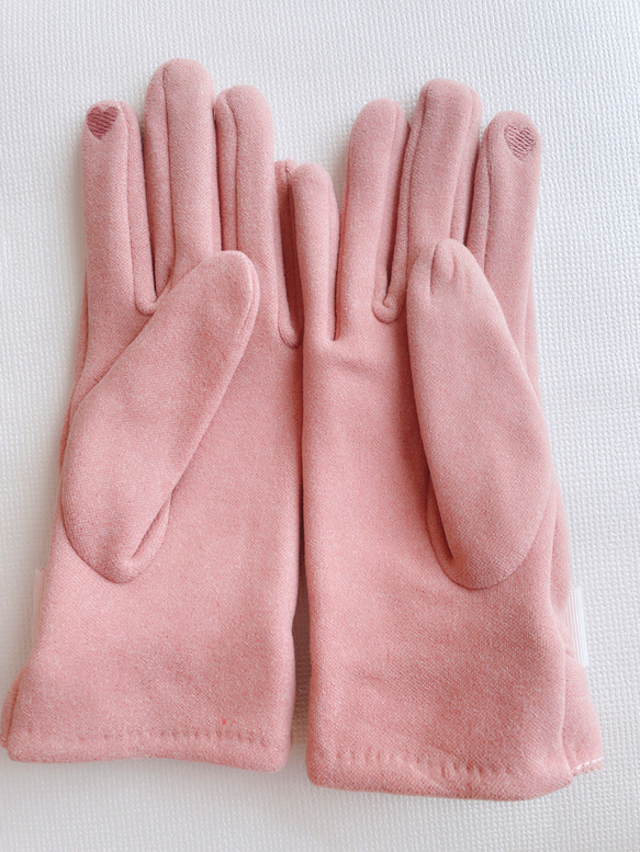 新作♡冬が来るのが楽しくなる♡裏起毛リボン手袋♡スマホ対応♡ピンク 3枚目の画像