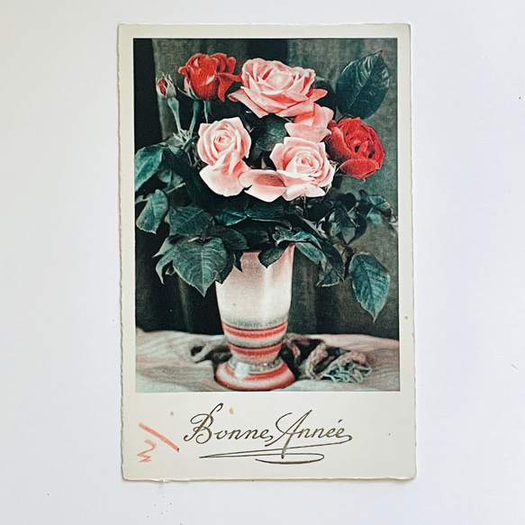 一套 5 張古董明信片 rose rose flower（照片/插圖）| 法國 第3張的照片