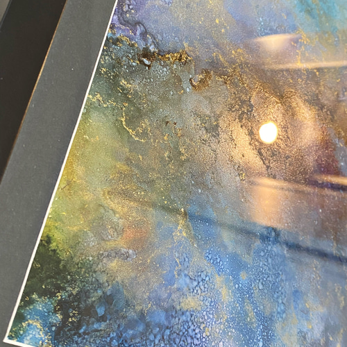 1点もの イタリア展示会出展品 額縁付き 抽象画 インテリア 