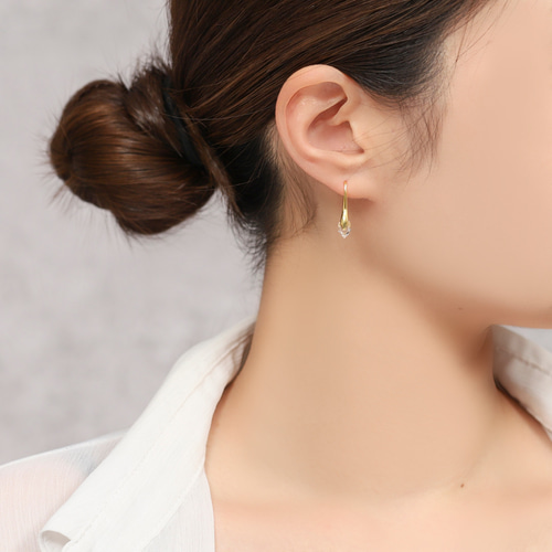 かればら♥4レア大きなNY産ハーキマーダイヤモンドピアス 14kgf 双子 ハーキマーダイヤモンドピアス | La nature/ラナチュール