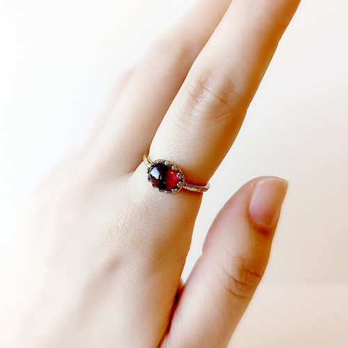 天然石ルビー·リング ルビーリング ルビー 天然石 リング 大粒 天然石リング アクセサリー