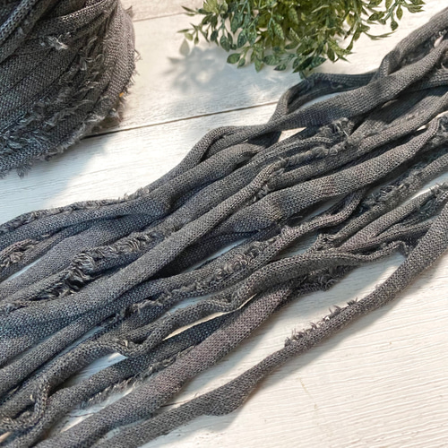 5m¥400】fuzzy チャコール✧Tシャツヤーン✧ズパゲッティ✧糸 糸  