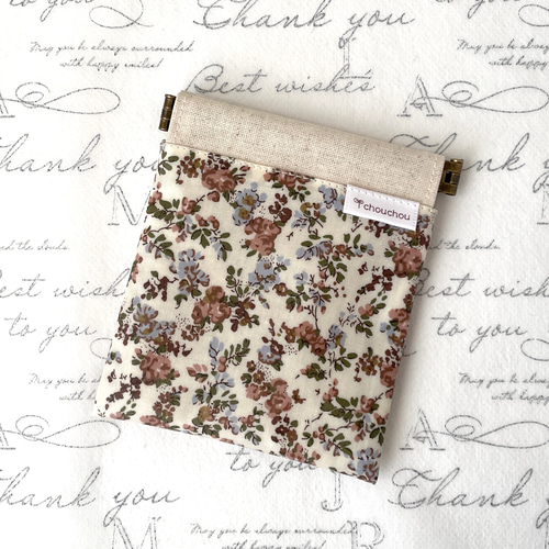 ラミネート ばねポーチ／携帯ごみ入れ Dカン付き【ムーン・モス