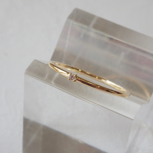 セミオーダー 甲丸ダイヤリング 0．03ct 指輪・リング ジュエリー