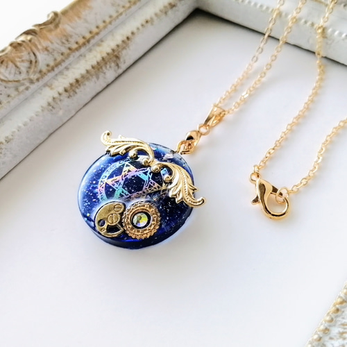 Wing໒꒱六芒星の魔法陣ネックレス☆再販2 / レジン