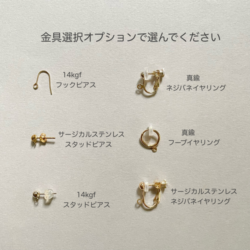 漆黒の一粒ピアス・イヤリング＊モリオン(黒水晶)AAA＊金属