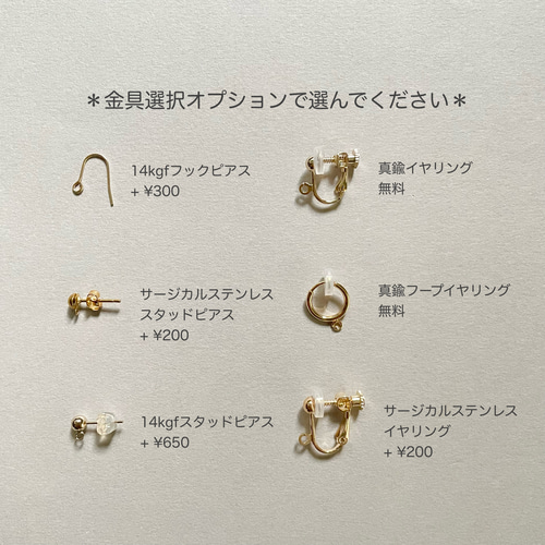 漆黒の一粒ピアス・イヤリング＊モリオン(黒水晶)AAA＊金属