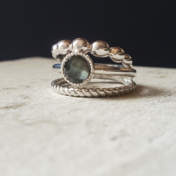 新作）ご褒美2点セット❤️選べる天然石、重ね付けマルチリングRS-229