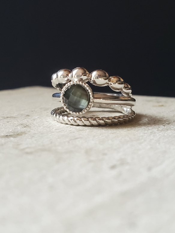 新作）ご褒美2点セット❤️選べる天然石、重ね付けマルチリング