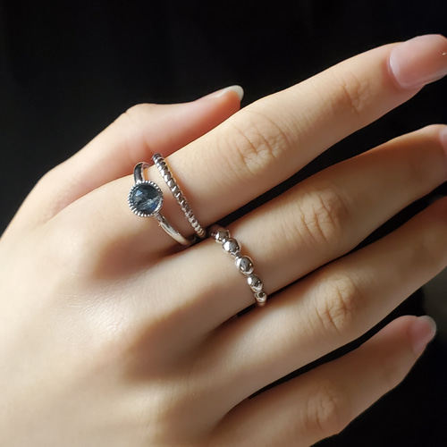 新作）ご褒美2点セット❤️選べる天然石、重ね付けマルチリングRS-229