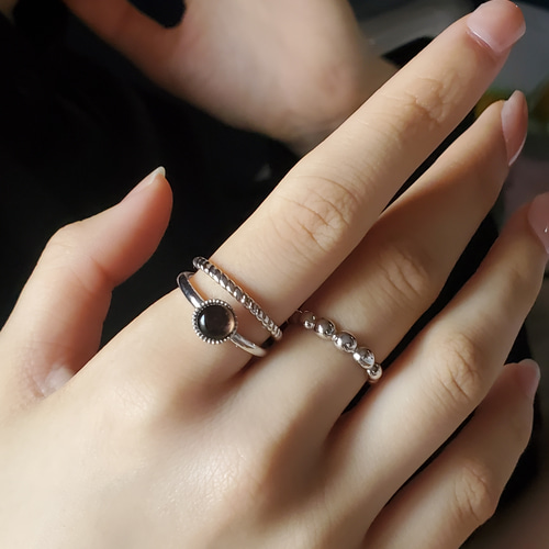 新作）ご褒美2点セット❤️選べる天然石、重ね付けマルチリングRS-229