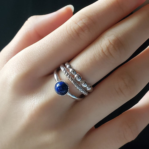 新作）ご褒美2点セット❤️選べる天然石、重ね付けマルチリングRS-229