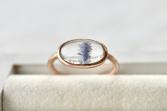 K10[深海庭園dumortierite in quartz] ring 2枚目の画像