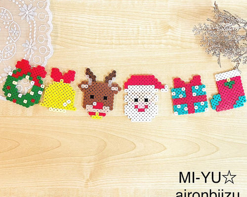 アイロンビーズ クリスマスガーランド ガーランド MI-YU☆ 通販