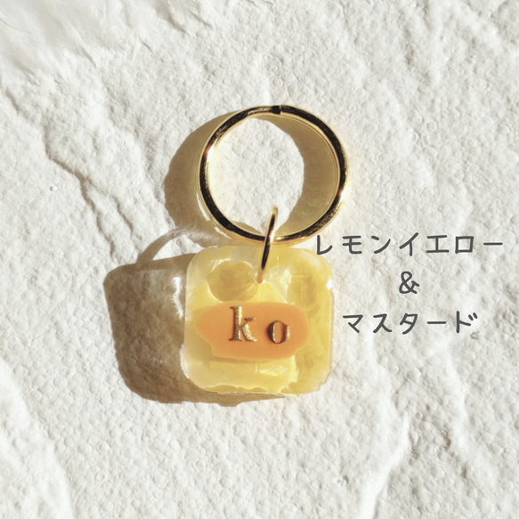 【名前入り】パステルカラーのレジンキーホルダー☆名入れ＆文字入れOK☆ 8枚目の画像