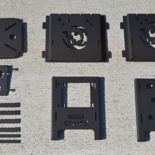 アイアンクラフト 『KM-200』鉄 組み立て式 万能焚き火台 耐熱塗装