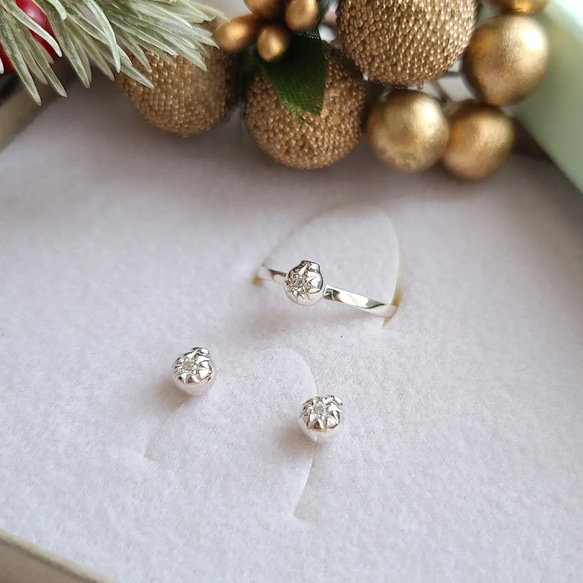 【Noel✧】ornament Pierced Earrings / SV925 / クリスマス≪送料無料≫ 8枚目の画像
