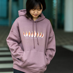 ［着る山菜］ビッグシルエット みょうがパーカー（メルロー） 9枚目の画像