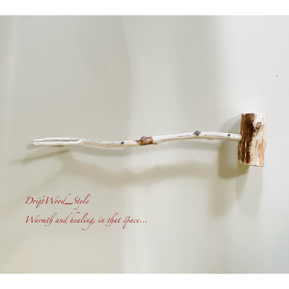 流木インテリア 先端がY字の枝の大サイズ小鳥の止まり木 インコの壁掛けパーチ ニームパーチ ピン止めタイプ N8 6枚目の画像