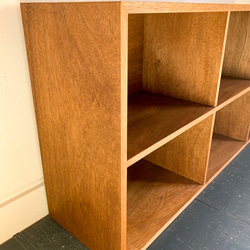 VINTAGE OPEN SHELF レコード　本棚　ビンテージ　アンティーク　北欧　チェスト　サイズ変更可能 4枚目の画像