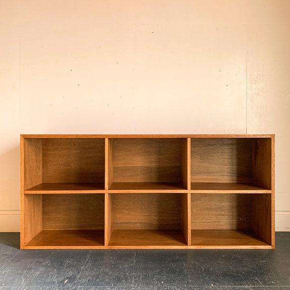 VINTAGE OPEN SHELF レコード　本棚　ビンテージ　アンティーク　北欧　チェスト　サイズ変更可能 2枚目の画像