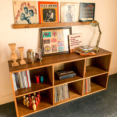 セット販売】VINTAGE RECORD CHEST ＆ 木製レコードレール3本